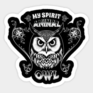 My spirit animal Owl - Perspective and Spirituality Design Sticker